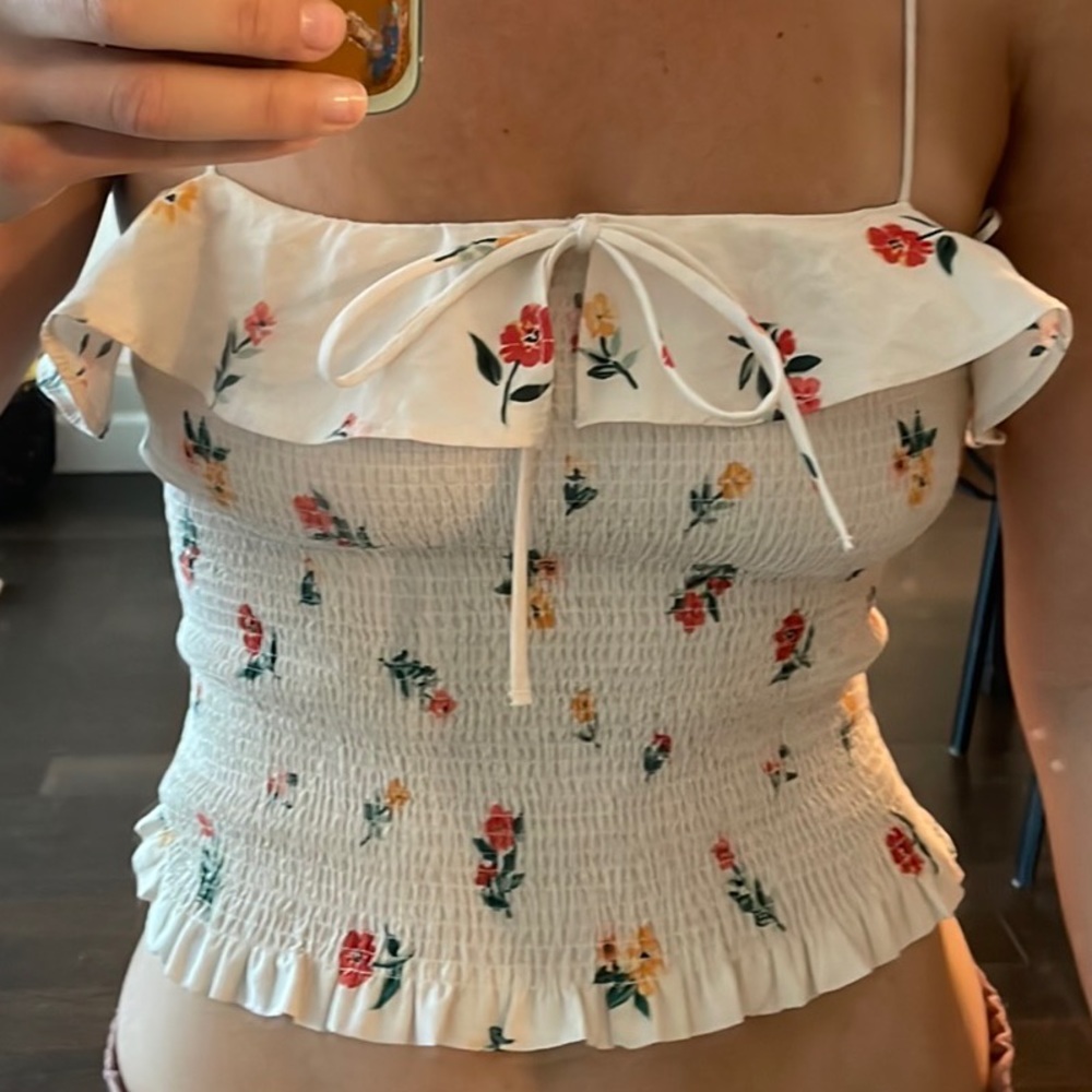 Zara Floral Smock Top - M